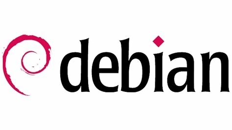 Debian Linux logo on a white background