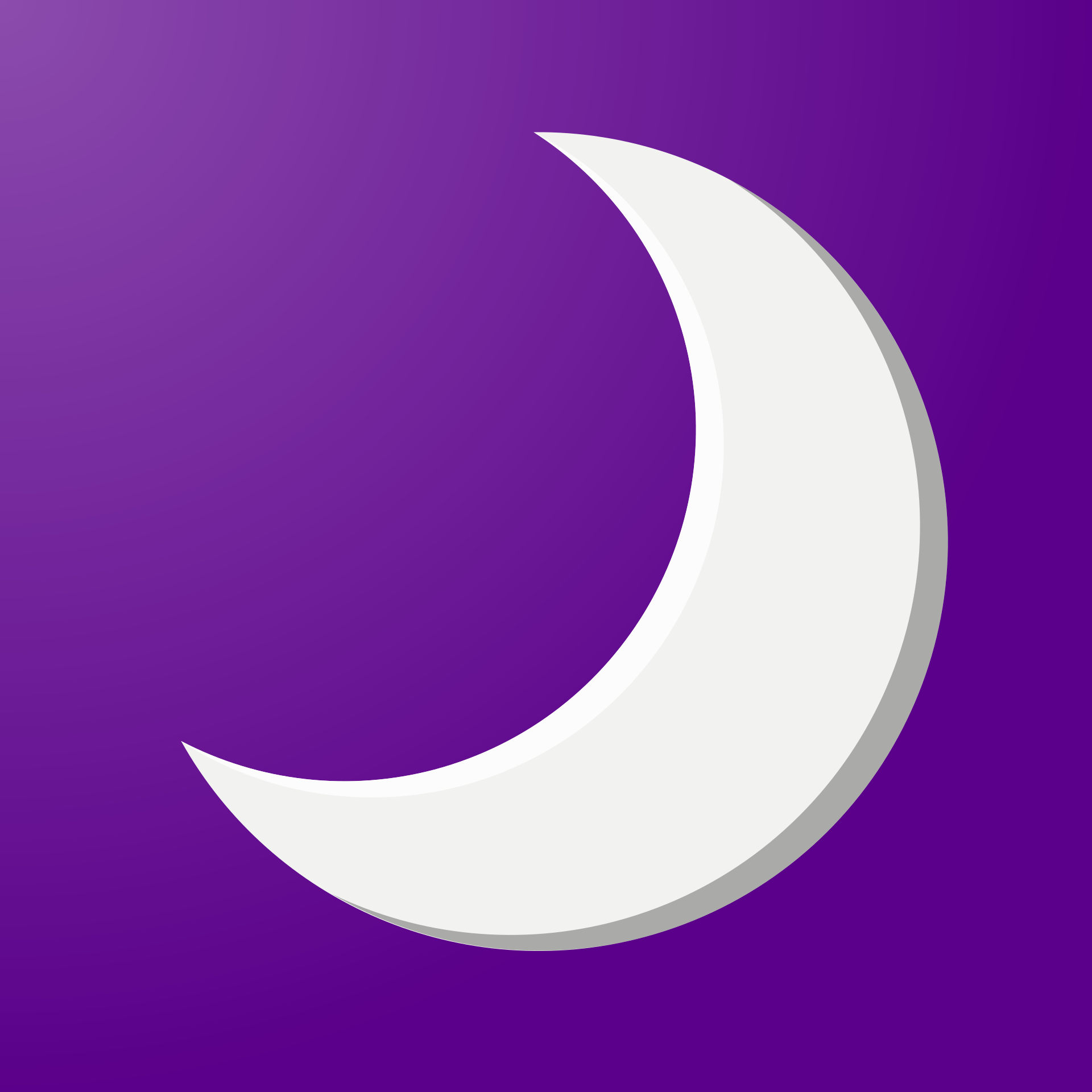 Accrescent The Accrescent logo, a crescent moon on a purple field