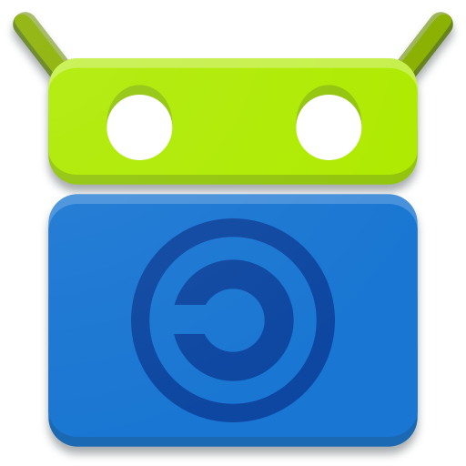 The F-Droid logo, a green character with antennae similar to the andoid mascot with a copyleft logo on its blue shirt